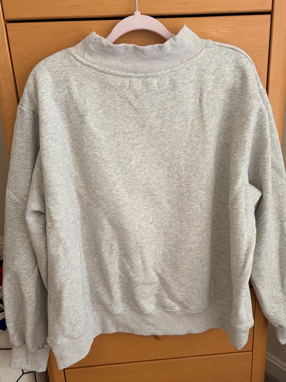 Parke Gray Mock Neck Sweatshirt - Picture 3 of 5